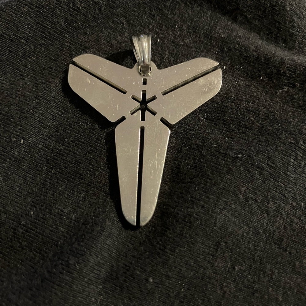 Silvertone Kobe Mamba Pendant